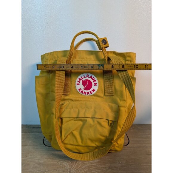 FJALLRAVEN Kanken Backpack - Mustard Yellow  Book Bag Hiking Backpack - Picture 4 of 7